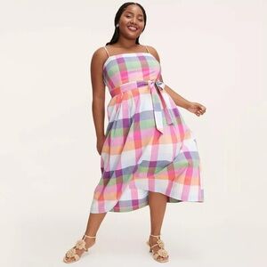 !SOLD! Kate Spade Target Women's Plaid Tie-Waist Midi Dress